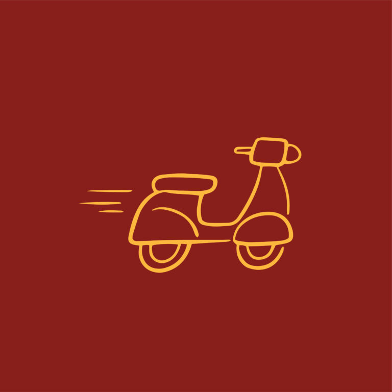 scooter-jaune-fondrouge